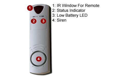 Smart pir door window motion-activated alarm with ir remote for sale