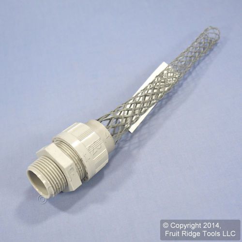 Leviton industrial strain relief nylon mesh cable cord grip 1&#034;npt .875&#034;-1&#034; l7598 for sale