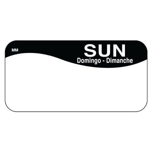 DayMark IT1100367 MoveMark Day of the Week Trilingual Removable Label, Sunday, x