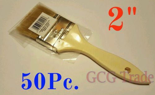 50 of 2 inch chip brushes brush 100% pure bristle adhesives paint touchups for sale