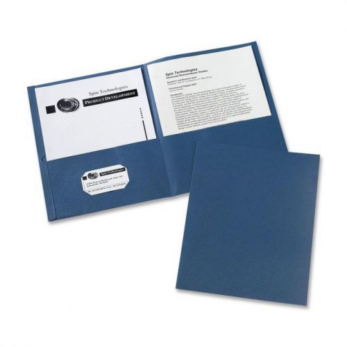 Avery Two-Pocket Folders Dark Blue 2 Boxes of 25 ( 47985 ) Dark Blue 50 Folders