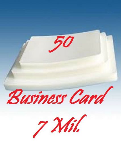 Business Card 7 Mil 50 PK Laminating Laminator Pouches Sheets  2-1/2 x 3-3/4