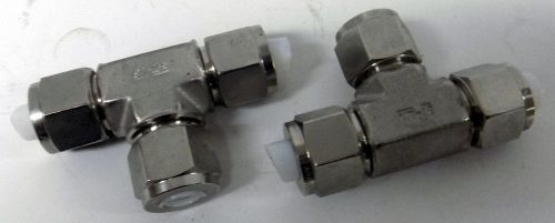 Two bi-lok 1/2&#034; compression 3-way tee fitting fittings for sale