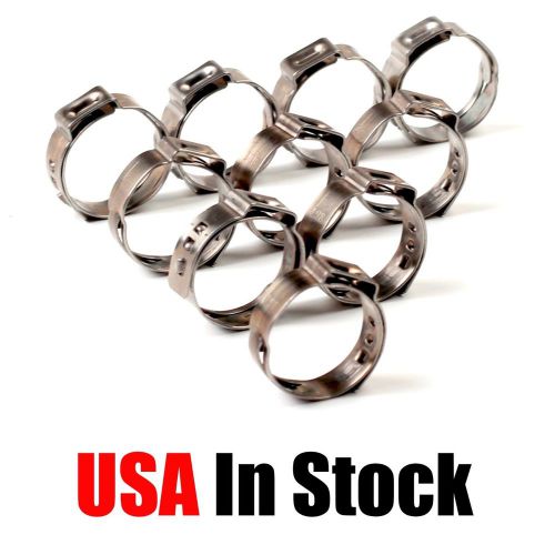 Pex 304 stainless steel clamp cinch rings crimp pinch fittings 10 pcs 3/4&#039;&#039; for sale