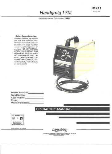 A Lincoln Electric  ( HANDYMIG 170i ) Welder Operators  Manual) Copy