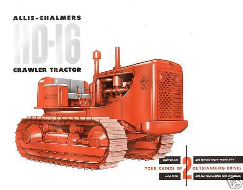 Allis Chalmers HD-16 Crawler Sales Literature - 6 pages