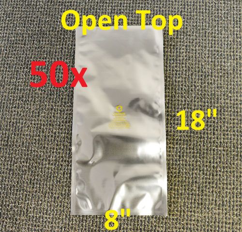 50 8x18&#034; esd dri-shield moisture barrier bag for esd/rfi/emi protection, 6mils for sale