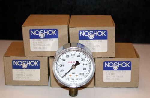 Noshok pressure guage 0-600 psi new in box made in germany lot 5 for sale