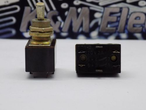 1x TP1-2 (ТП1-2) Soviet 2 PositionToggle Switch 220V 2A 6 Pins Metal Node