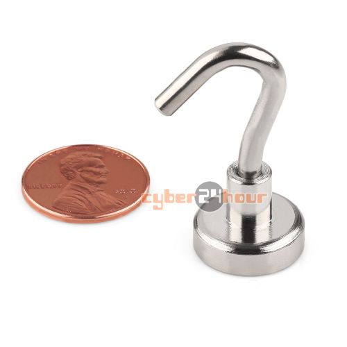 1pc neodymium hook magnets each holds ** 12 lbs ** n50 for sale