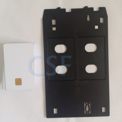 Inkjet card start kit-10 pvc card with sle4428 chip + 1 id card tray for canon j for sale