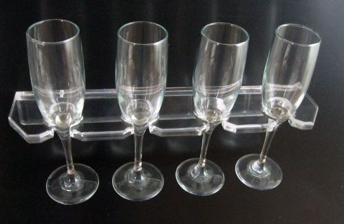 Plastic champagne 4 glass holder, acrylic drink rack for limousine, party bus for sale
