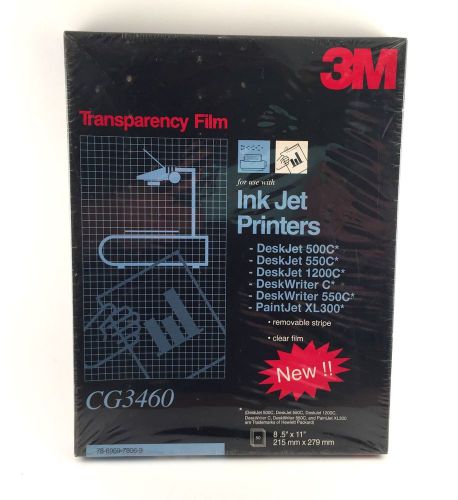 3M Transparency Film Ink Jet Printers Cg3460 50 Sheets New