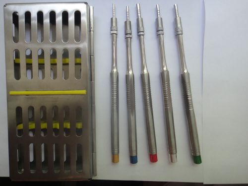 Offset Sinus Osteotomes Set of 5 pieces Straight With Sterilization Cassette