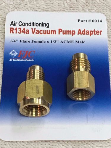R134 to R12 &amp; R12 to R134a Brass Heavy Duty Tank Vacuum Pump Adapter Set FJC INC