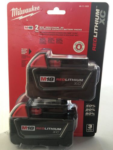 Milwaukee M18 18-Volt Lithium- Ion XC High Capacity Battery 2 Pack