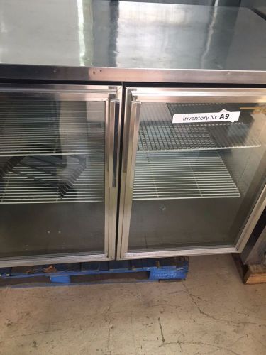 True tbb-2g-s-ld 59&#034; 2 section swinging glass door bar refrigerator for sale