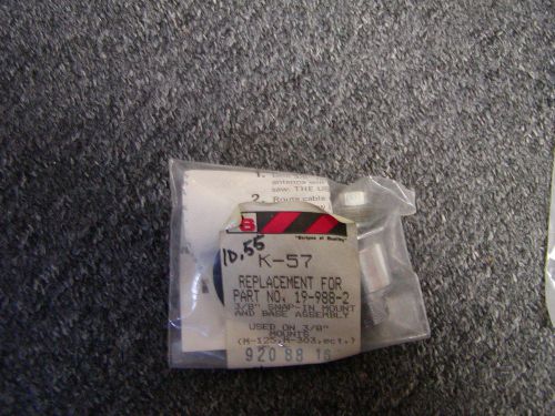 ANTENNA SPECIALISTS K57 3/8&#034; SNAP IN MOUNT &amp; BASE-NEW