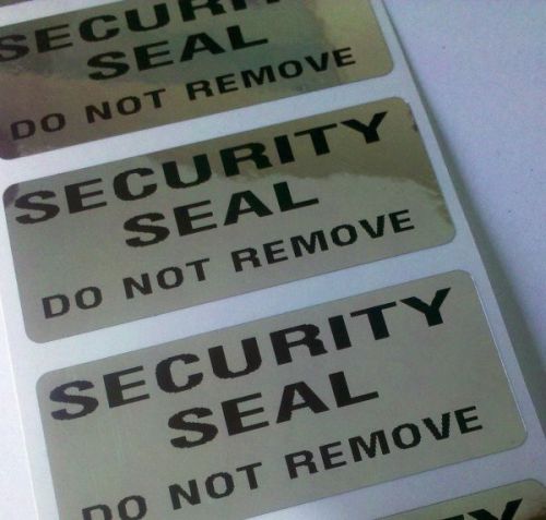 100 tamper evident security seals - chrome - #1081-w for sale