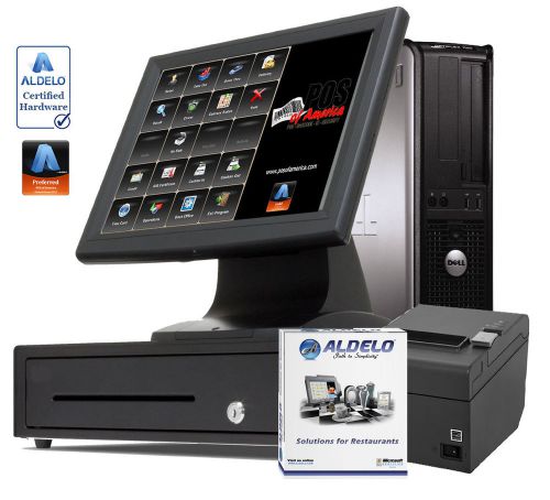 ALDELO PRO POS CAFETERIA BUFFET COMPLETE SYSTEM 1 Station Windows 7 NEW