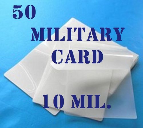 10 mil military card  laminating laminator pouches sheets 2-5/8 x 3-7/8  50 pk for sale