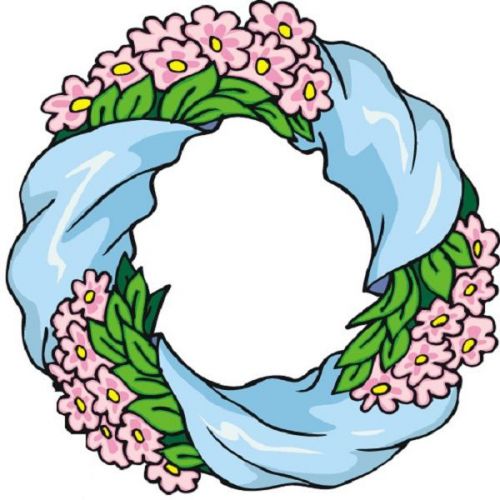 30 Custom Pink Flower Wreath Personalized Address Labels