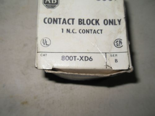 (Q1-2) 2 NEW ALLEN BRADLEY 800T-XD6 CONTACT BLOCK