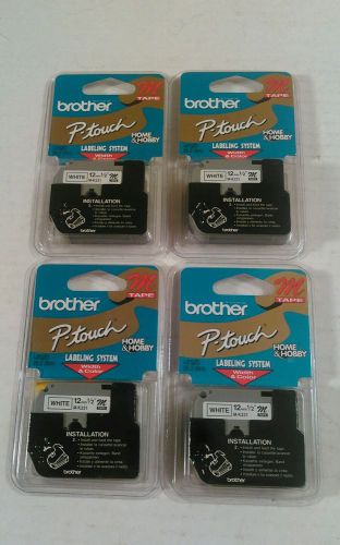 4 Tape Label M-K231 White Compatible for Brother P-touch PT 100,110,65,84 NIB