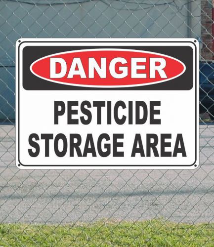 Danger pesticide storage area - osha safety sign 10&#034; x 14&#034; for sale