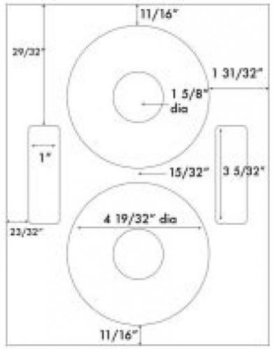 2000 CD DVD GLOSSY GLOSS LABELS FOR NEATO LARGE CORE FULL FACE SOFTWARE FREE S&amp;H