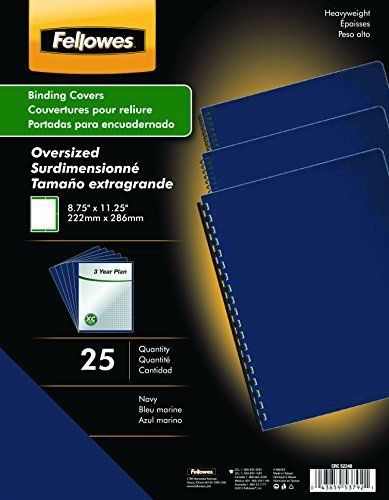 Fellowes Futura Presentation Covers - Oversize, Navy, 25 pack