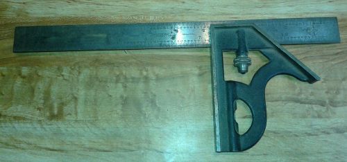 Starrett Combination Machinist Square 12&#034; No. 4R Grad Hardened missing scribe