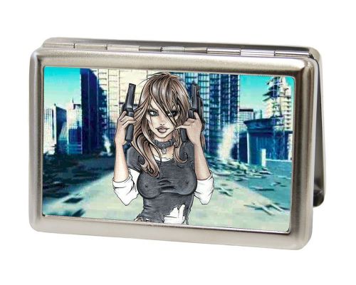 Sexy Ink Girls Metal Multi-Use Wallet Business Card Holder - Gutter Sluts