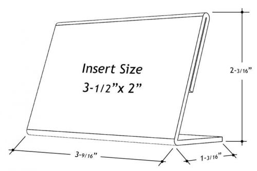 Slant Back Acrylic Display Advertiesment Sign Holder Board Variation Sizes