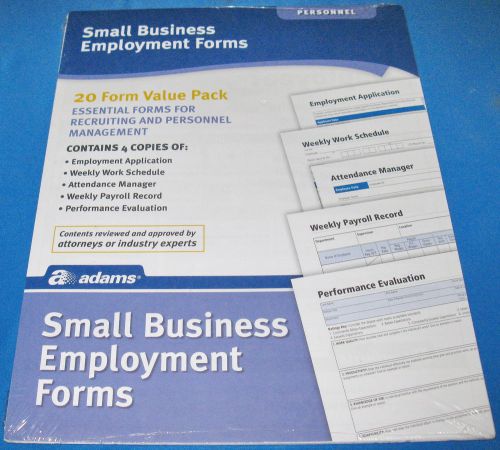 NEW Adams HV100-SB/0114-0114 Small Business Employment Forms 20-Pack
