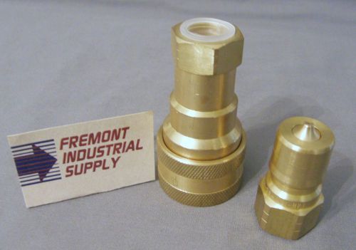 Hydraulic quick coupler set iso 7241-b 3/8&#034; npt interchanges w/ bh3-60/bh3-61 for sale