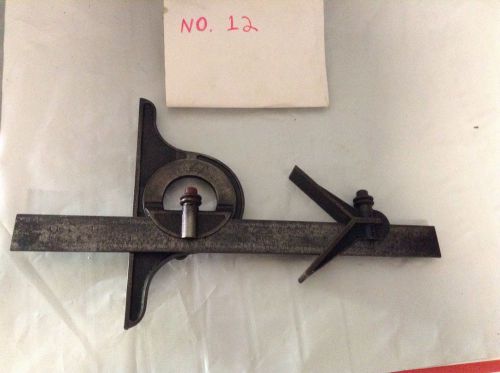Vintage no. 12 starrett protractor and machinist center head rule for sale