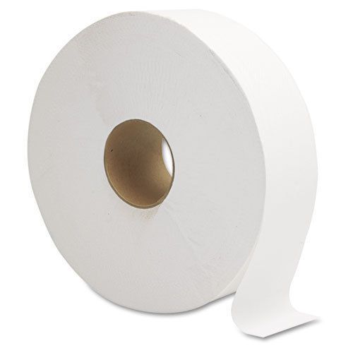 JRT Jumbo Bath Tissue, 1-Ply, White, 12&#034; dia, 6 Rolls/Carton GEN 1512