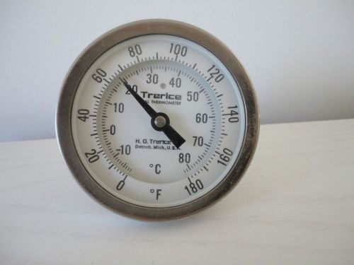 H.O. Trerice Dial Thermometer 0-180 Deg. F with Stem Detroit, Mich.