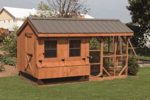 Quaker Style Chicken Coop with Attached Run area - Our Most Popular