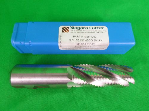 Niagara cutter 71327 1&#034; 5-flute 30deg. hsco hog end mill for sale