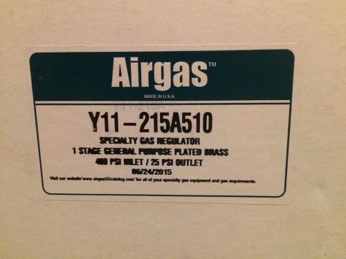 Airgas y11-215a510 single stage brass 0-25 psi cylinder regulator cga-510 for sale