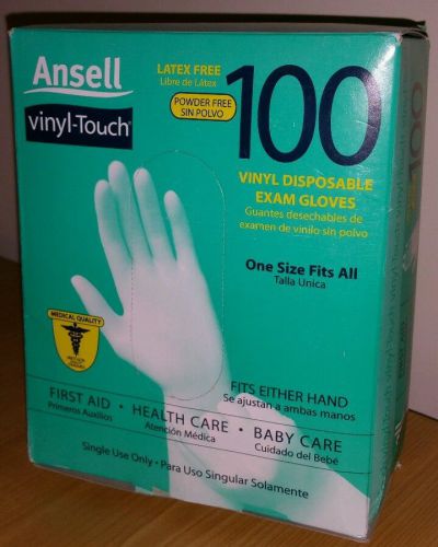 Ansell Vinyl Touch Latex Free Medical Quality Exam Gloves 100ct New