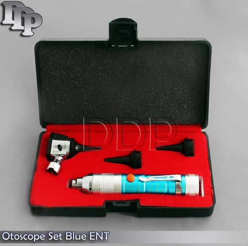 Otoscope Set Blue ENT Medical Diagnostic Instruments (Batteries Not Included)