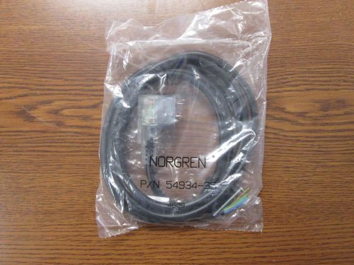 NEW NORGREN 54934-35 CABLE 6FT MOLDED CONNECTOR with INDICATOR LIGHT 110V-AC