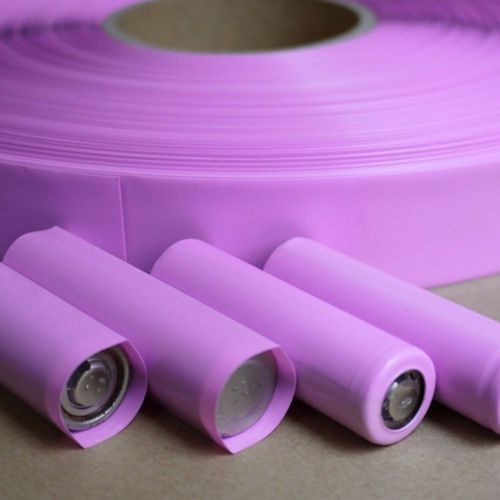 26650 Battery Sleeve PVC Heat Shrinkable Tube Wrap Pink Width 43MM x 5M