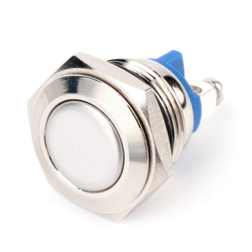 16mm start horn button momentary stainless steel metal push button switch ww for sale