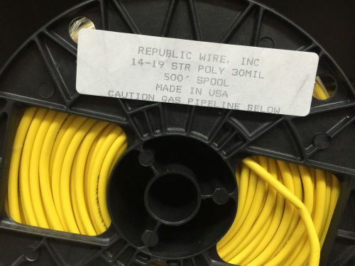 14 GAUGE THHN WIRE STRANDED YELLOW 500 FT THWN 600V BUILDING MACHINE CABLE AWG