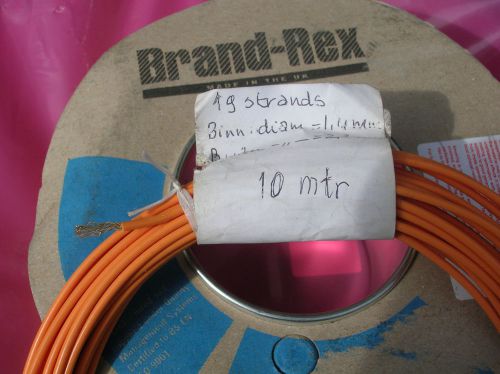 Silver Plated Copper PTFE Wire Cable 15AWG 1,4MM 19str. HQ 10m. Orange