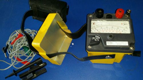 Aemc hand crank insulation megohmmeter analog tester 1210 with leads for sale